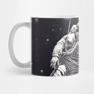 Astronaut Explore Discovery Adventure Ink Sketch Style Mug